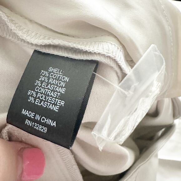 NBD Revolve Bone Color Front Pleat Capri Pants Women’s Size Medium - Picture 11 of 12